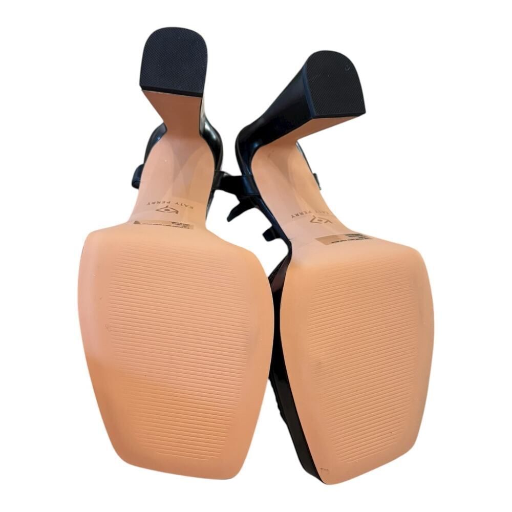 New Katy Perry Collections Steady Ankle Strap Black Platform Heeled Sandals 11 — image 6 of 6